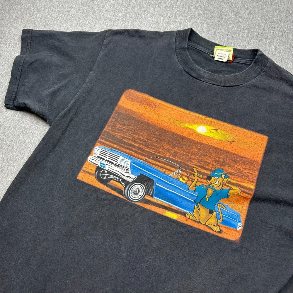 Scooby-Doo Cartoon Network Short Sleeve Tshirt Mens Large Black Graphic Print
